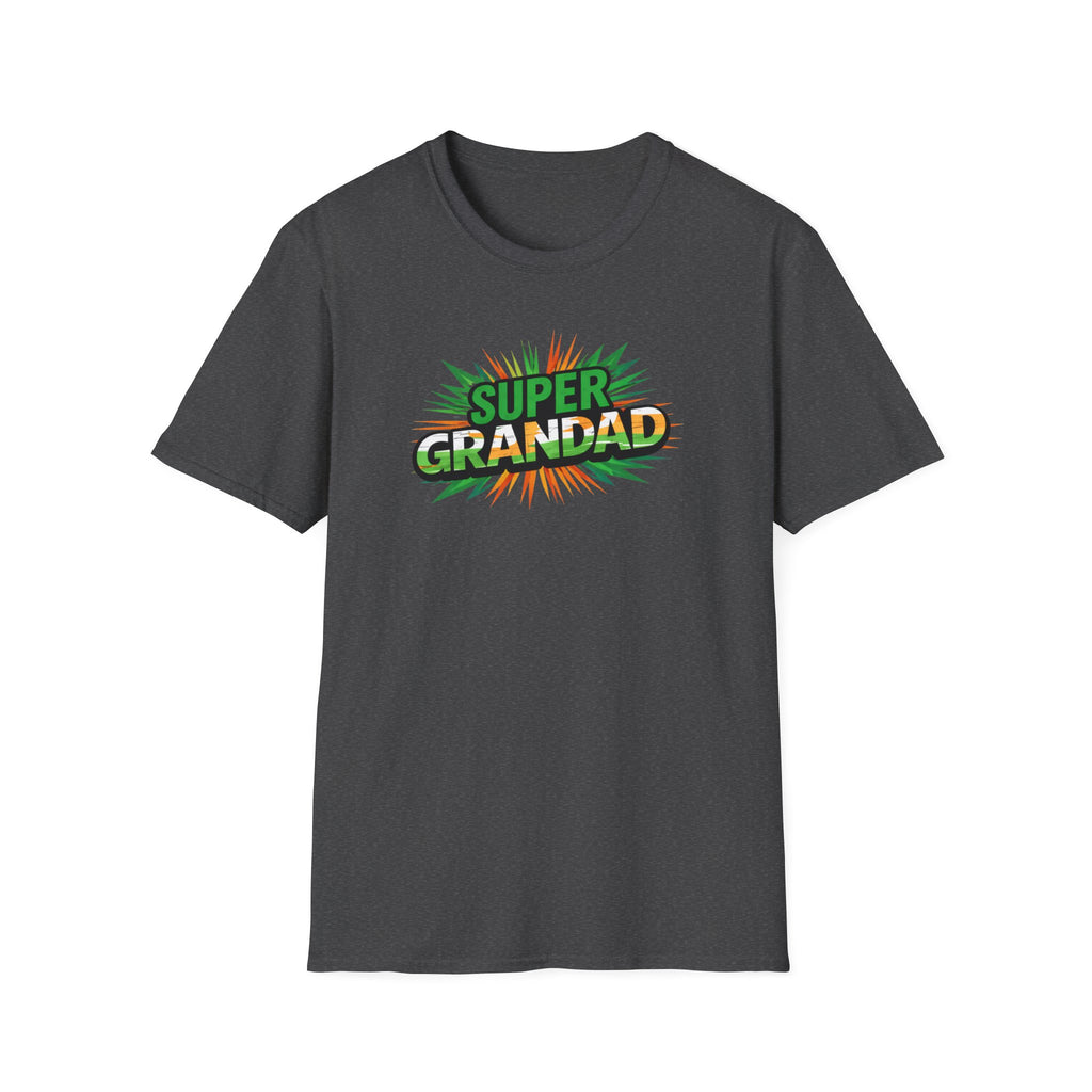 Super Grandad Ireland Flag/Irish themed T-Shirt — Retro Comic Style Gift for Grandpa (Father's Day, Birthday)