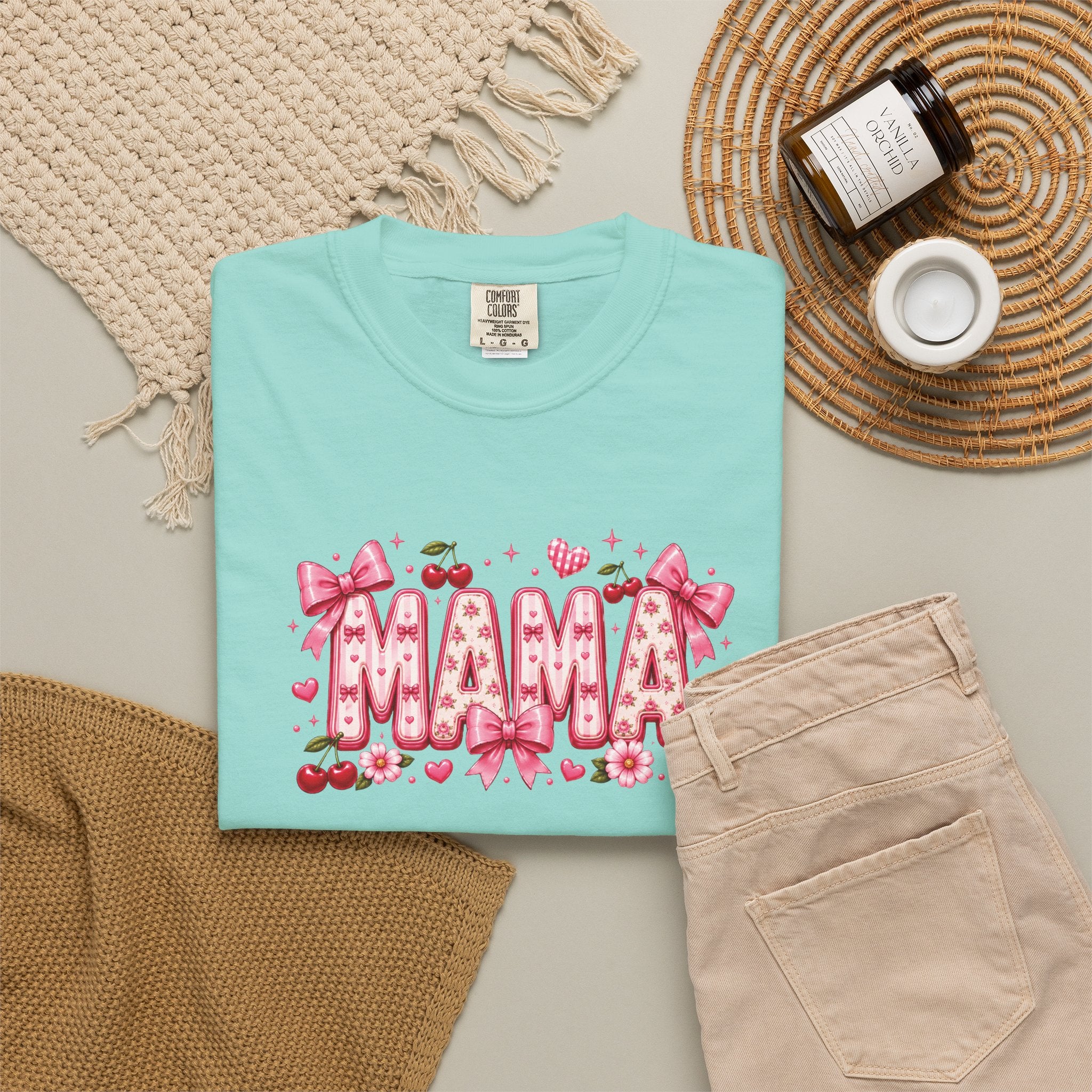 MAMA Floral Heart T-Shirt