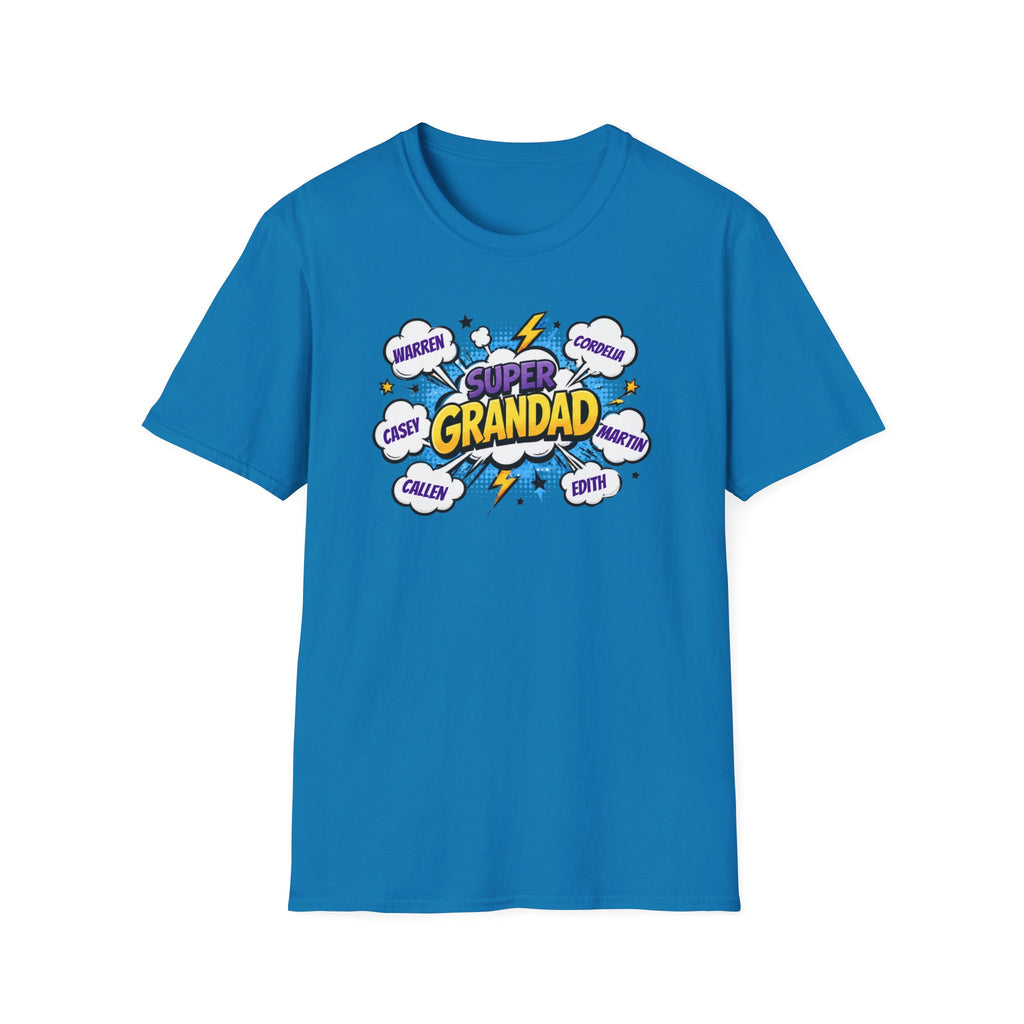 Super Grandad Comic-Style T‑Shirt — "Super Grandad" Graphic Tee, Father's Day & Grandparents Gift