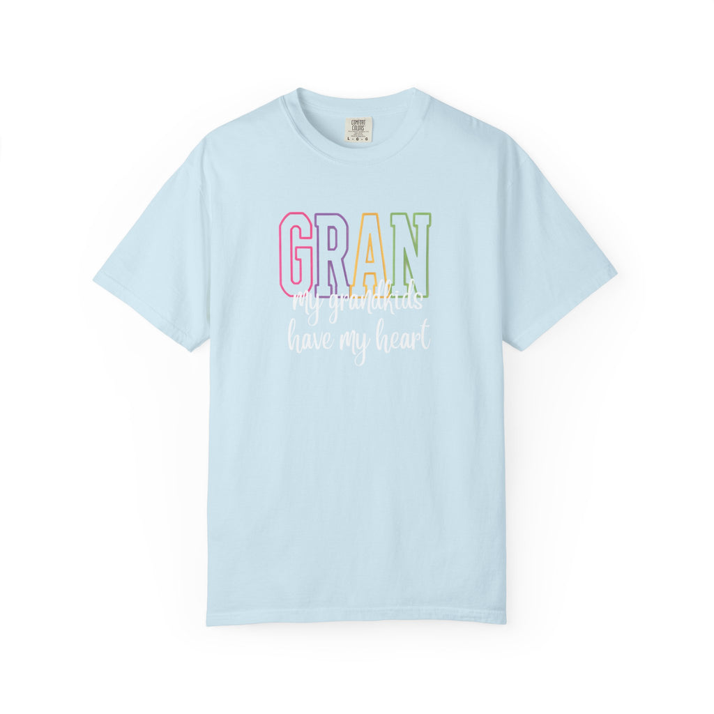 T-Shirt — "Gran my grandkids have my heart" Pastel Graphic Grandma Tee