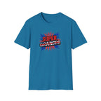 Super Grandpa T-Shirt Union Jack/England themed – Retro Comic Style Father’s Day Gift for Grandfathers