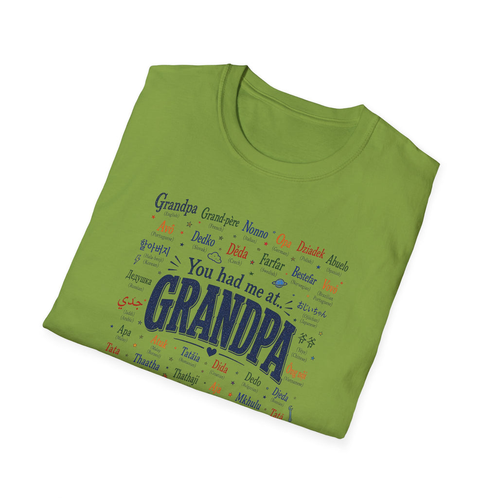 You Had Me at Grandpa T-Shirt — Retro Family Name Gift for Grandfathers