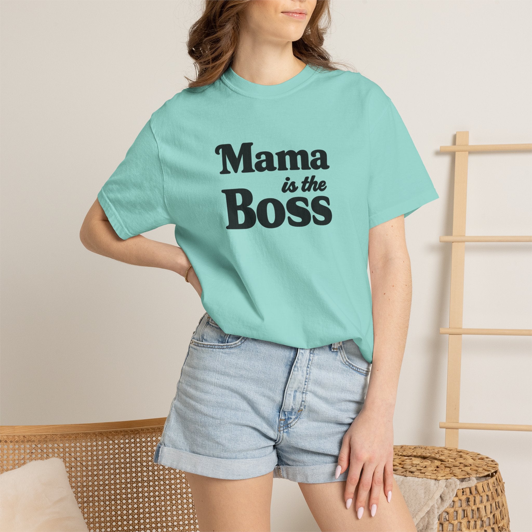 Mama is the Boss T-Shirt — Funny Mom Graphic Tee, Mother's Day Gift