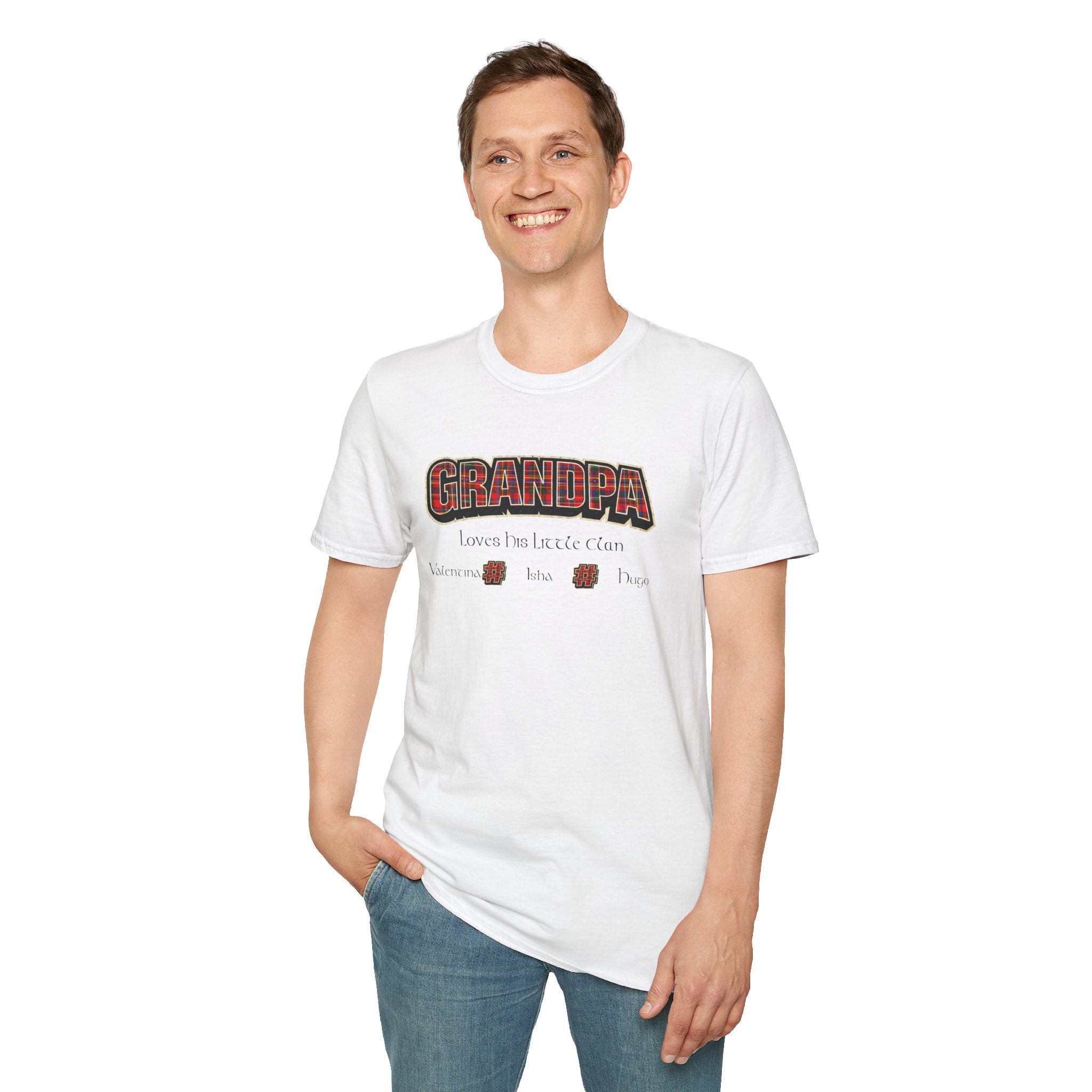 Grandpa Loves His Little Clan T-Shirt — Funny Father's Day Gift for Beer-Loving Grandpa