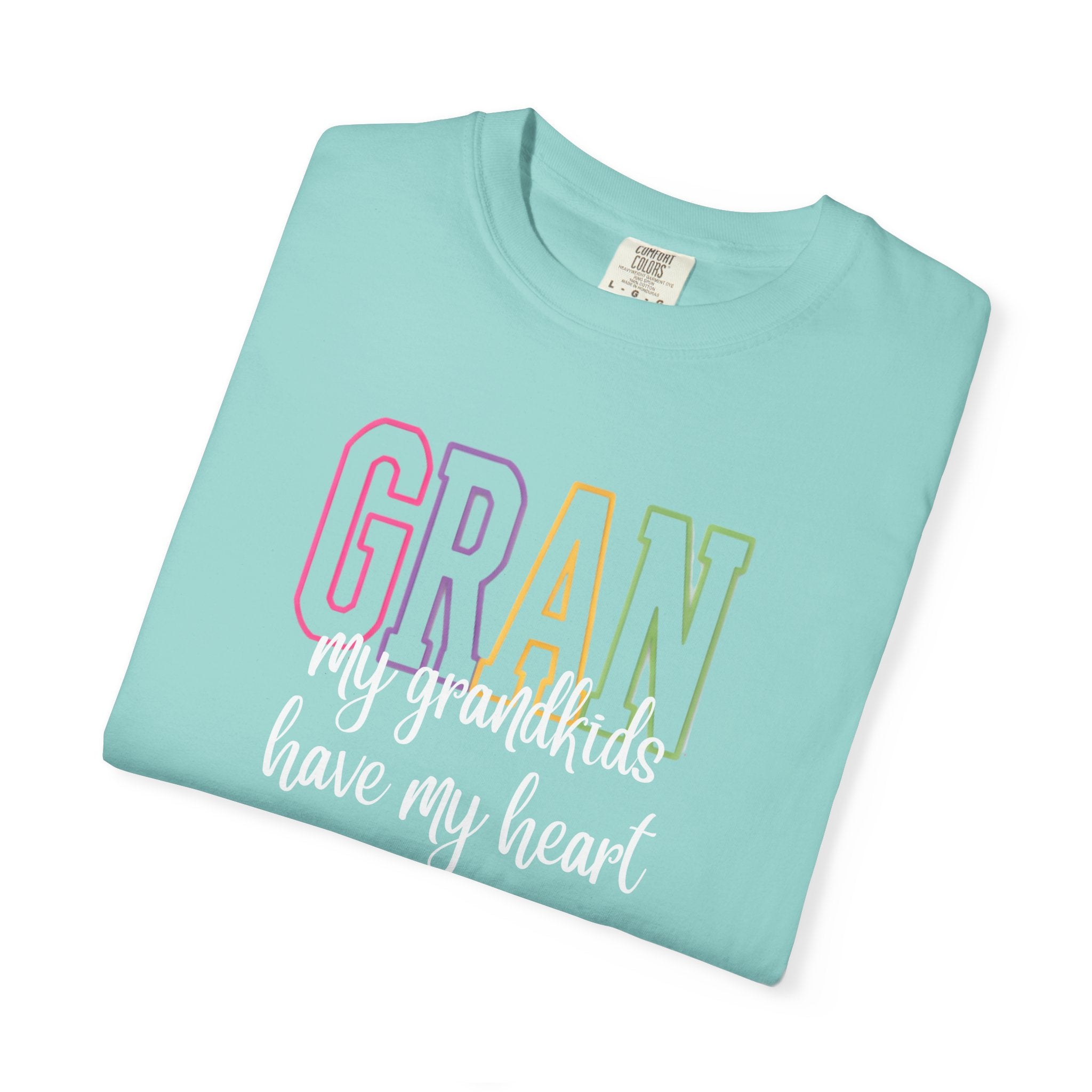 T-Shirt — "Gran my grandkids have my heart" Pastel Graphic Grandma Tee