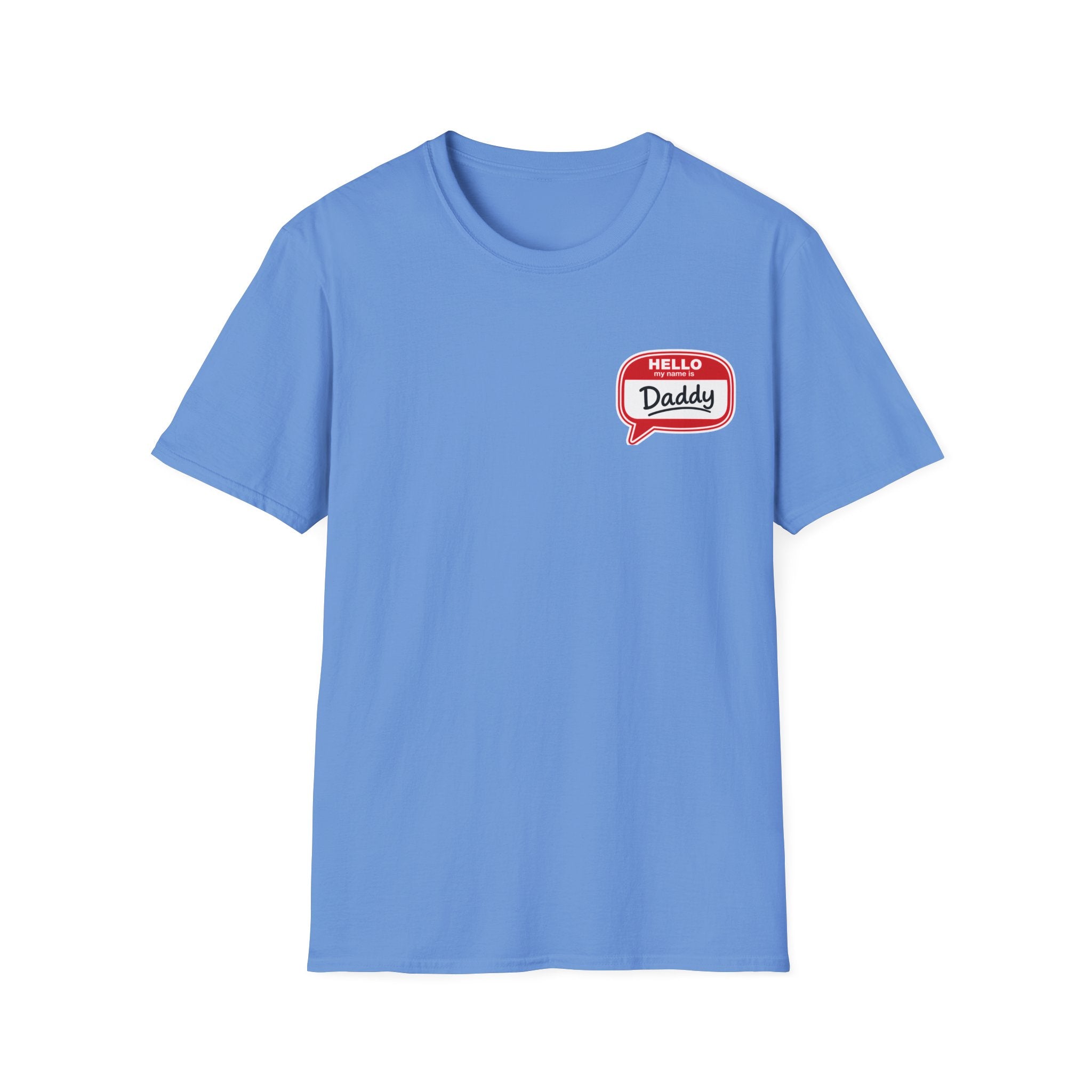 Daddy Name Tag T-Shirt - 'Hello Daddy' Retro Speech Bubble Tee