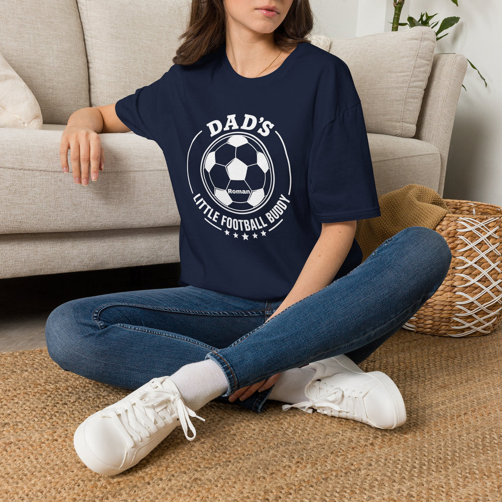 Dad's Little Football Buddy Tee -Add Name- Personalise