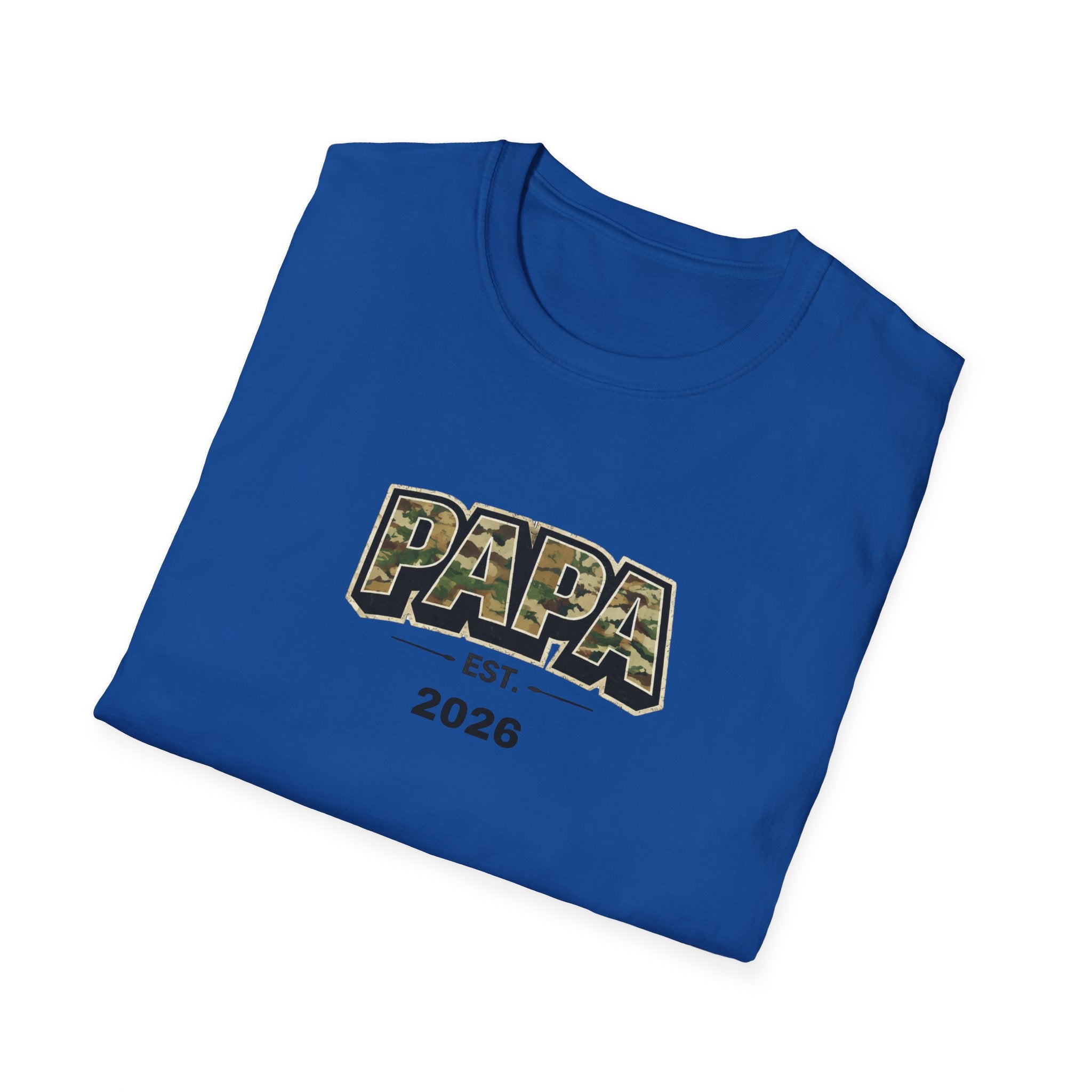 Papa Est. 2026 T-Shirt – Camo Fathers Day New Dad Gift