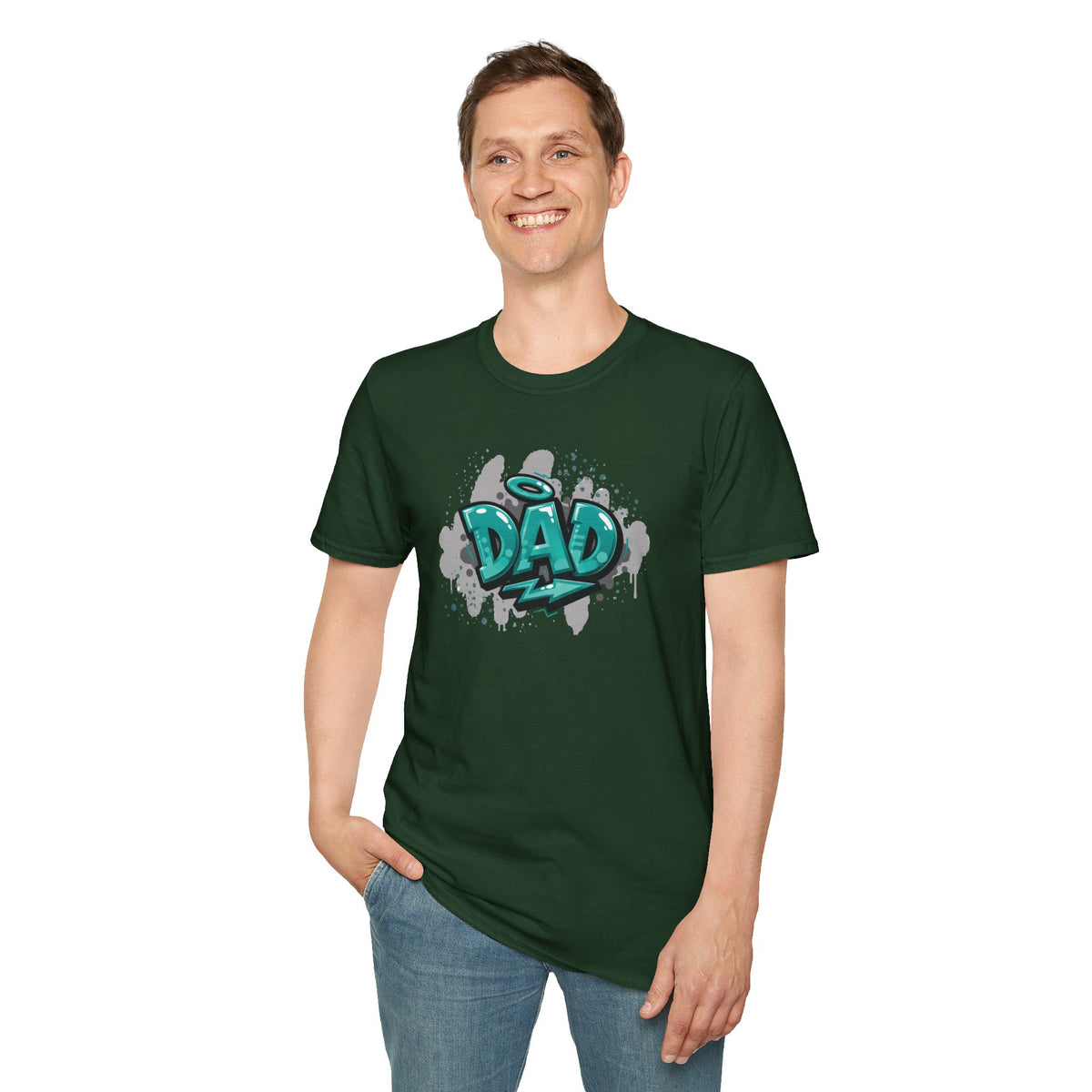 Graffiti 'DAD' Teal T-Shirt