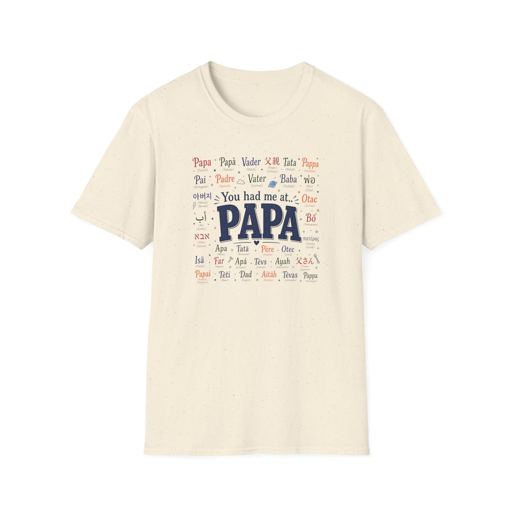 Papa Word Cloud T-Shirt — 'You had me at PAPA' Father's Day Gift