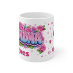 GRANDMA Floral Name Mug — Personalised