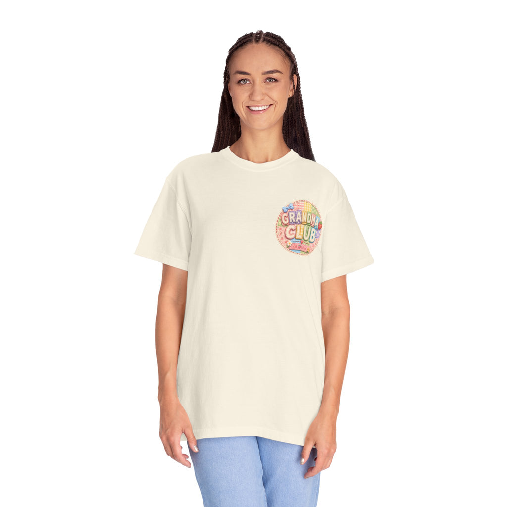 Grandma Club T-Shirt — Retro Floral Graphic