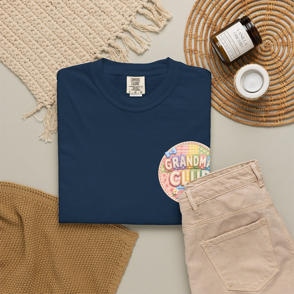 Grandma Club T-Shirt — Retro Floral Graphic