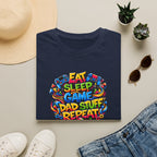 “Eat Sleep Game Dad Stuff Repeat” T-Shirt