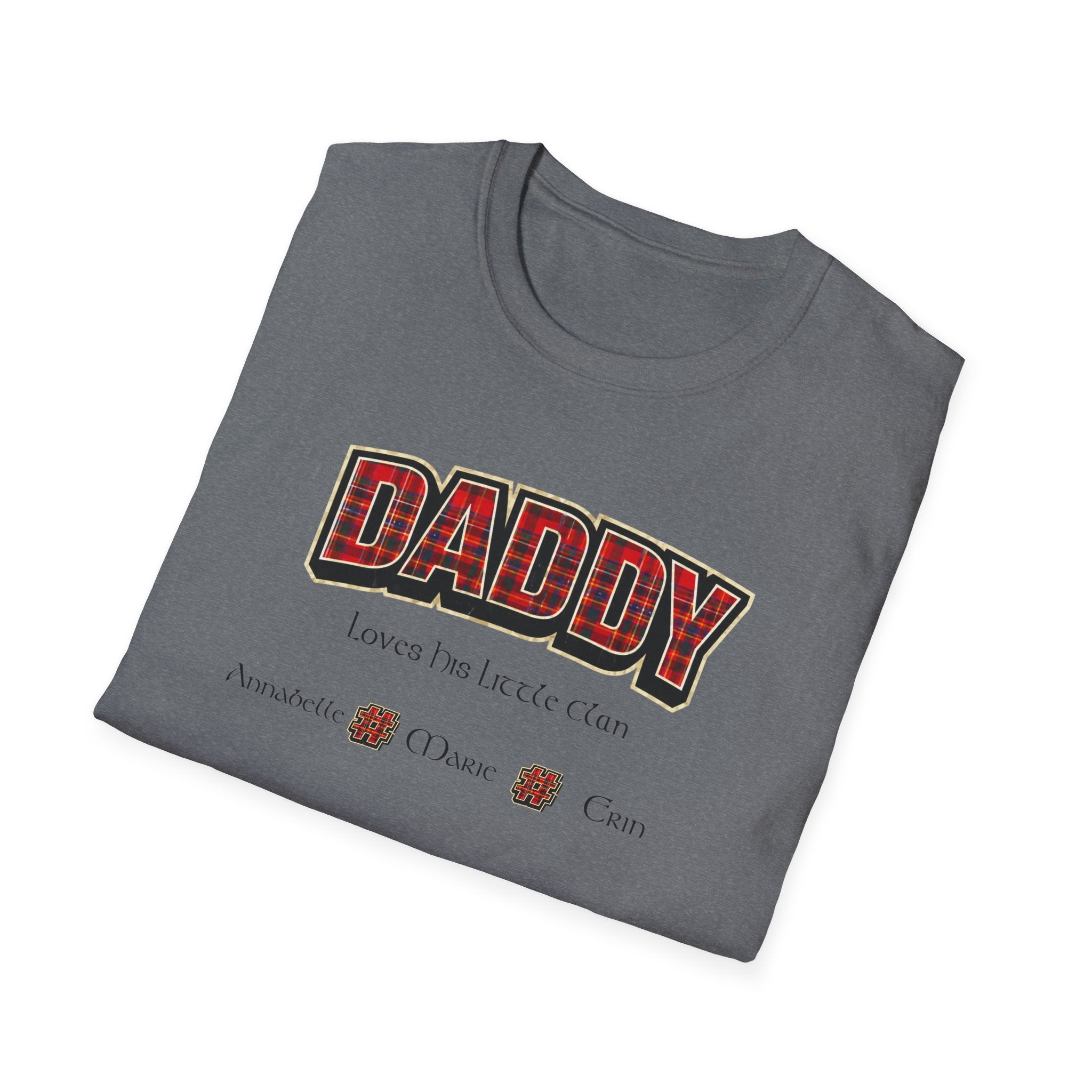 Daddy Plaid Father’s Day T-Shirt — 'Daddy Loves You More Than Coffee' Graphic Tee