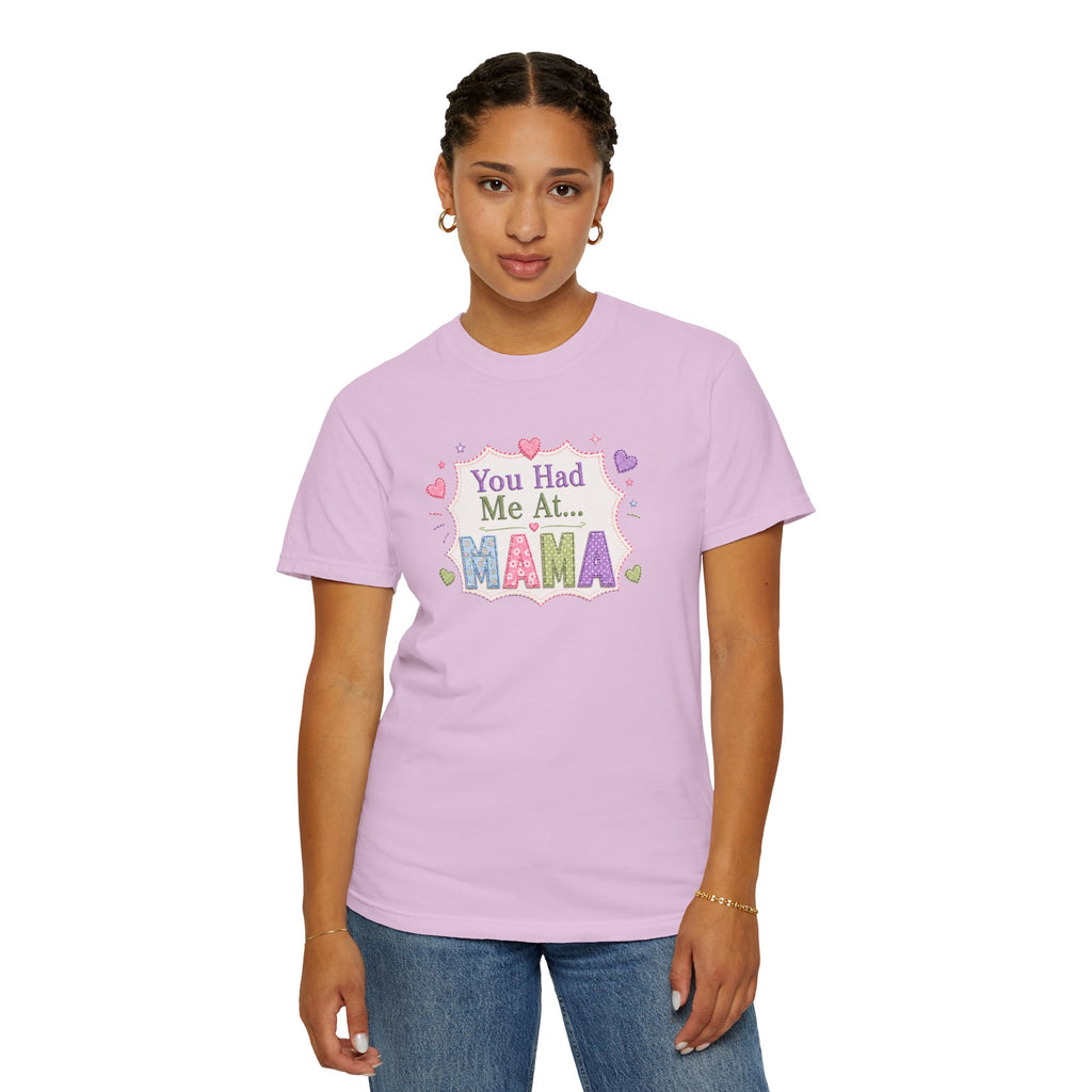 You Had Me At Mama T-Shirt — Cute Pastel Mom Graphic Tee for Mother's Day