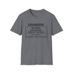 Grandpa Warning T-Shirt — "Unlimited Biscuit Access" Funny Grandpa Tee