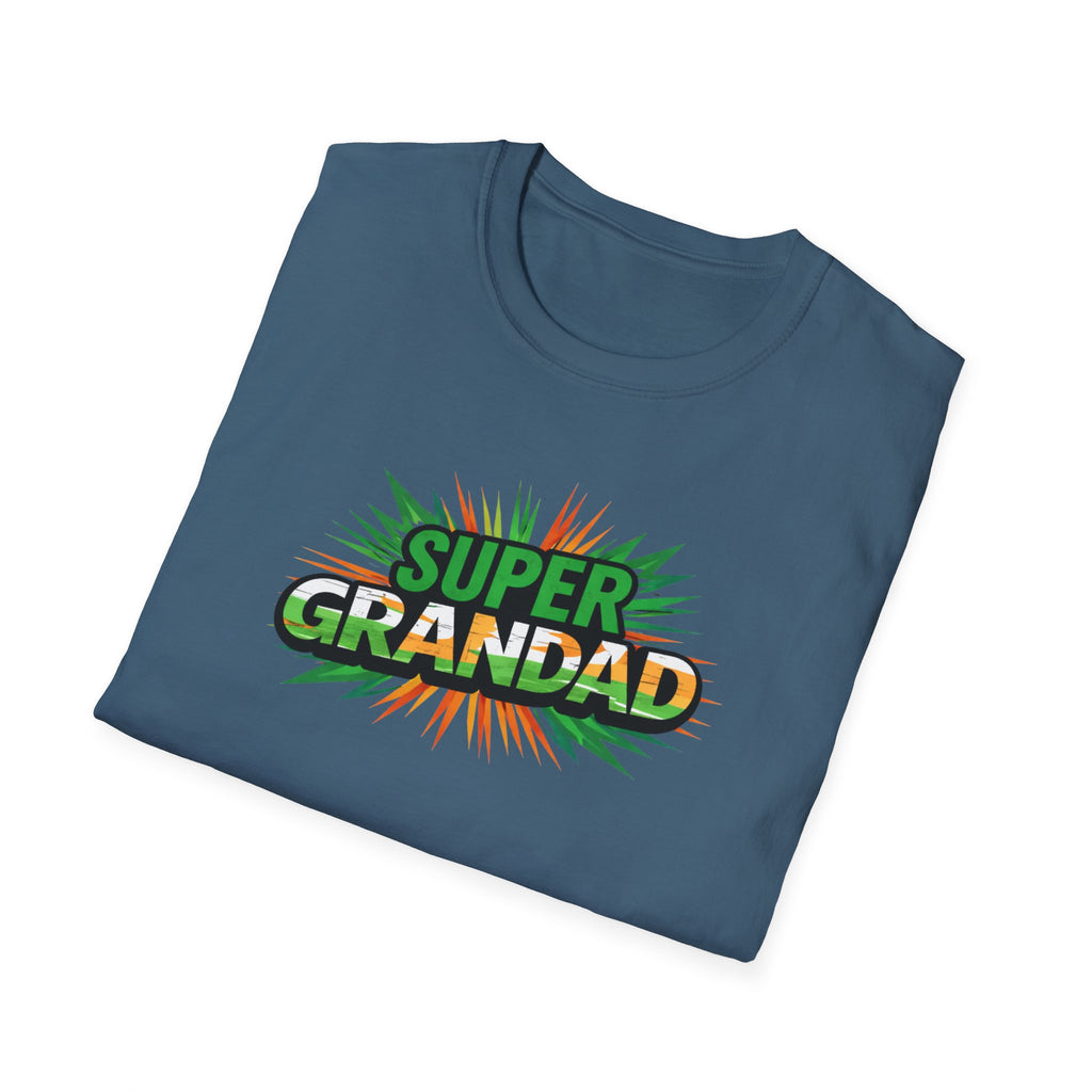 Super Grandad Ireland Flag/Irish themed T-Shirt — Retro Comic Style Gift for Grandpa (Father's Day, Birthday)