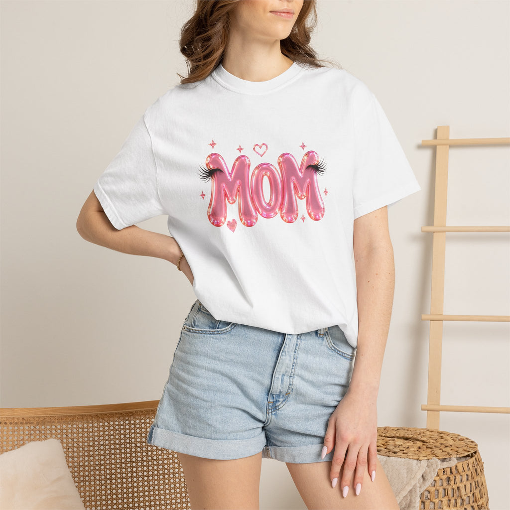 MOM Pink Balloon Eyelashes T-Shirt