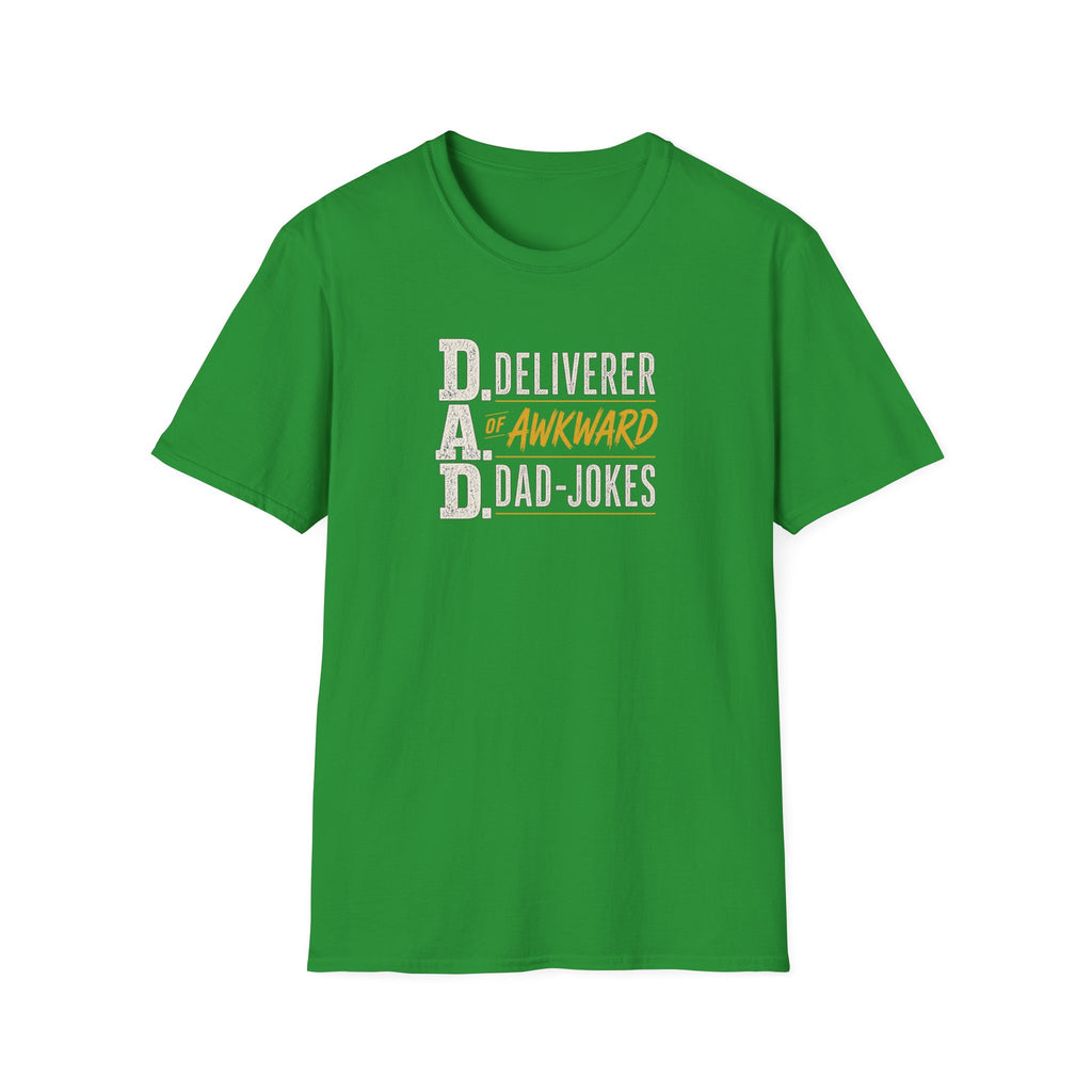Dad T‑Shirt — D.A.D. "Deliverer of Awkward Dad‑Jokes" Funny Fathers Day Tee