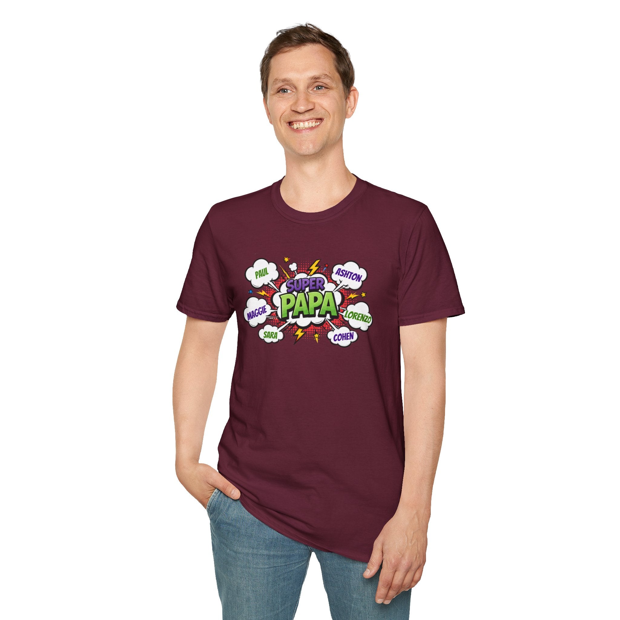 Super Papa Comic T-Shirt — Funny Father’s Day Gift