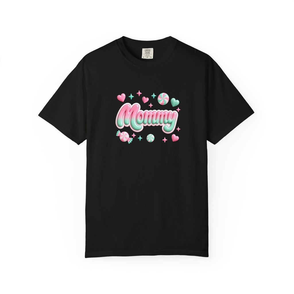 Mommy Pastel Candy Script T-Shirt