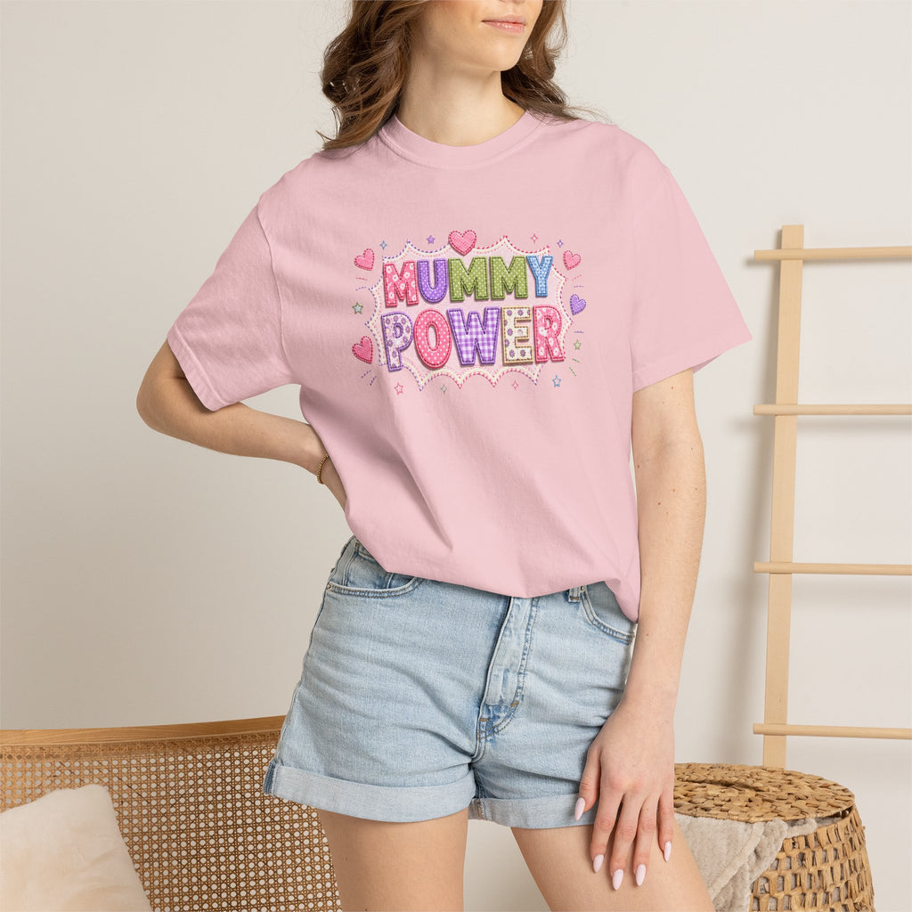 Mummy Power T-Shirt — Cute Pink Heart Mother's Day Tee