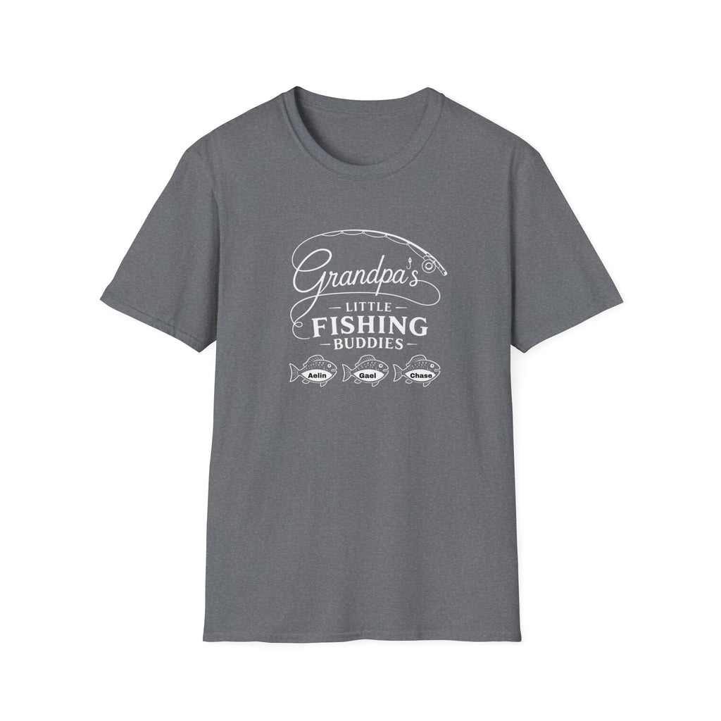 Fishing T-Shirt — "Grandpa's Little Fishing Buddies" Grandpa & Kids Matching Tee