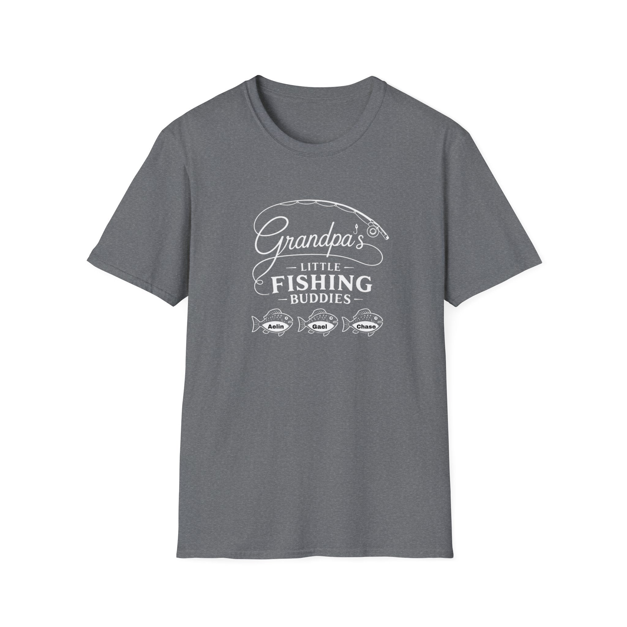 Fishing T-Shirt — "Grandpa's Little Fishing Buddies" Grandpa & Kids Matching Tee