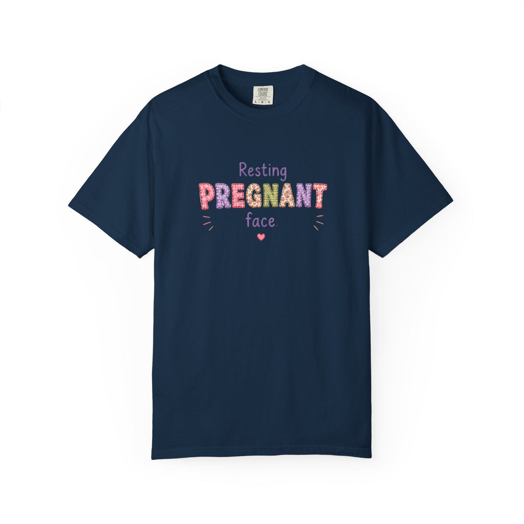 Pregnant Face T-Shirt — "Resting Pregnant Face" Cute Maternity Tee