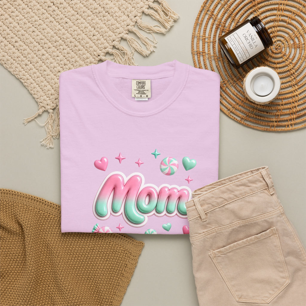Mom Pastel Candy Script T-Shirt