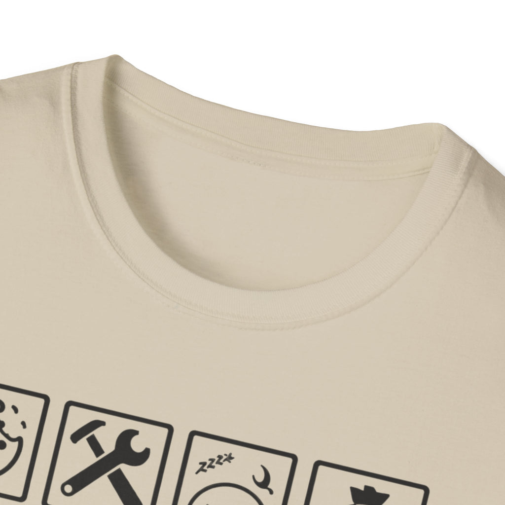 Grandad Warning T-Shirt — 'Warning: Spoils Grandkids & Hands Out Biscuits' Funny Grandpa Shirt