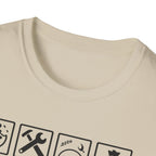 Grandad Warning T-Shirt — 'Warning: Spoils Grandkids & Hands Out Biscuits' Funny Grandpa Shirt