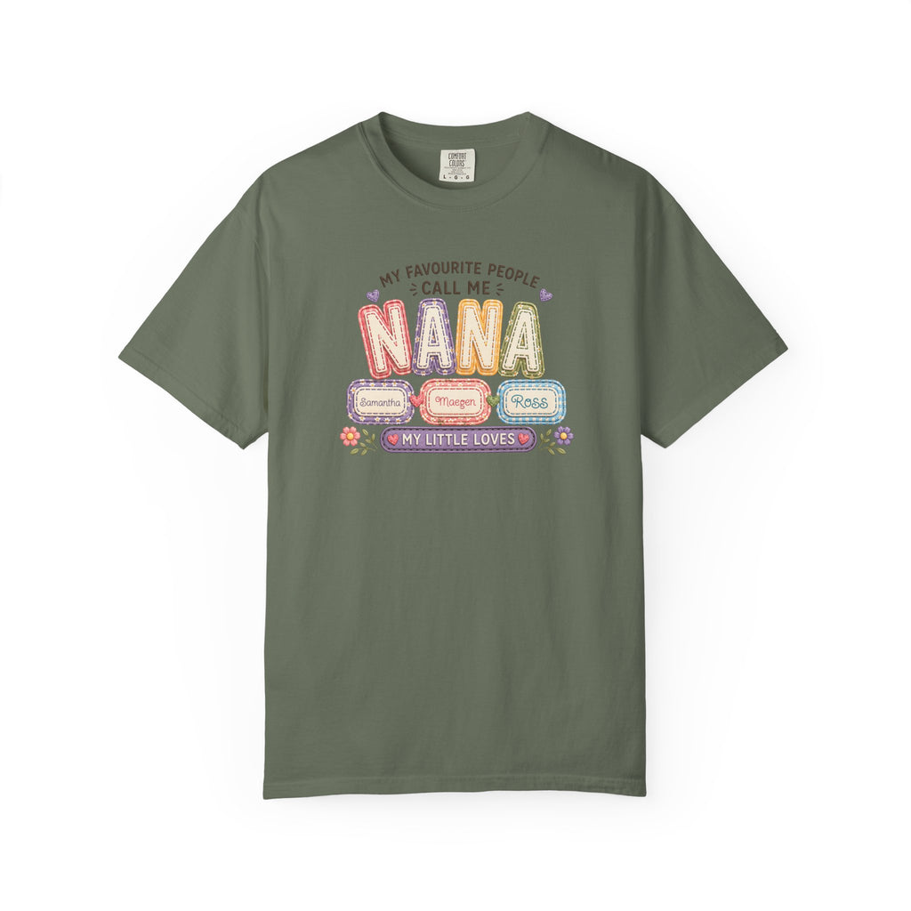 Nana T-Shirt — "My Favourite People Call Me Nana" Floral Grandma Gift Tee