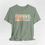 Granny Retro Nameplate T‑Shirt — Personalized Grandma Tee