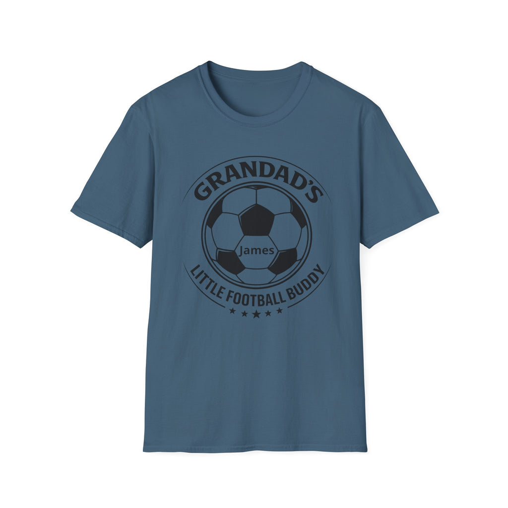 Grandad's Little Football Buddy T-Shirt — Personalized Soccer Dad/Grandpa Gift