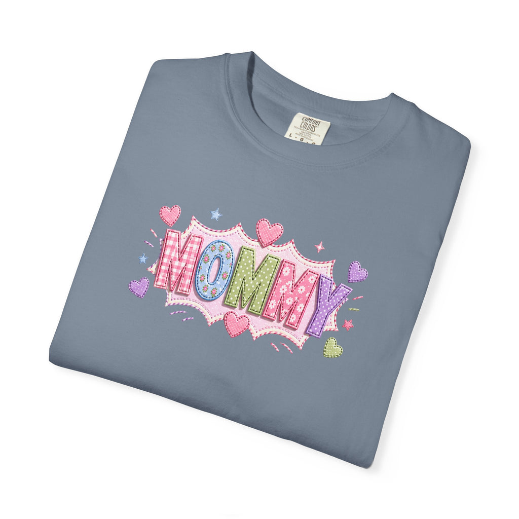Mommy Hearts T‑Shirt — Cute Pastel 'MOMMY' Graphic Tee for Mother's Day & New Moms