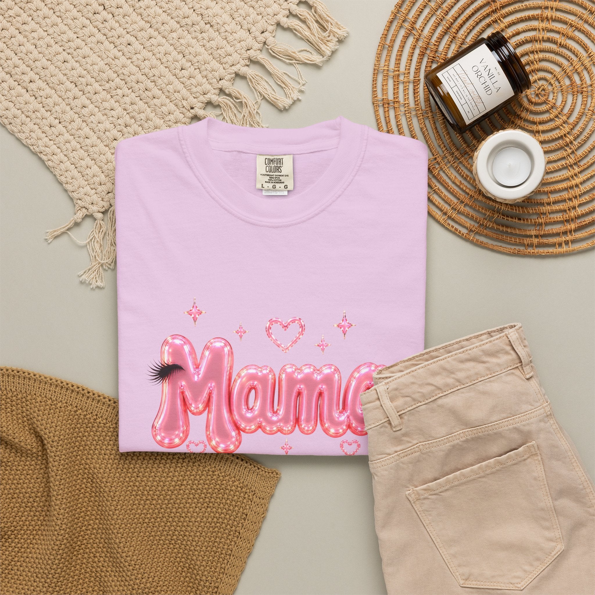 MAMA Pink Balloon Eyelashes T-Shirt