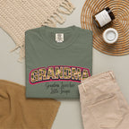 Grandma Floral Retro Tee — "Grandma: Grandkids Love Her a Little Teacup"