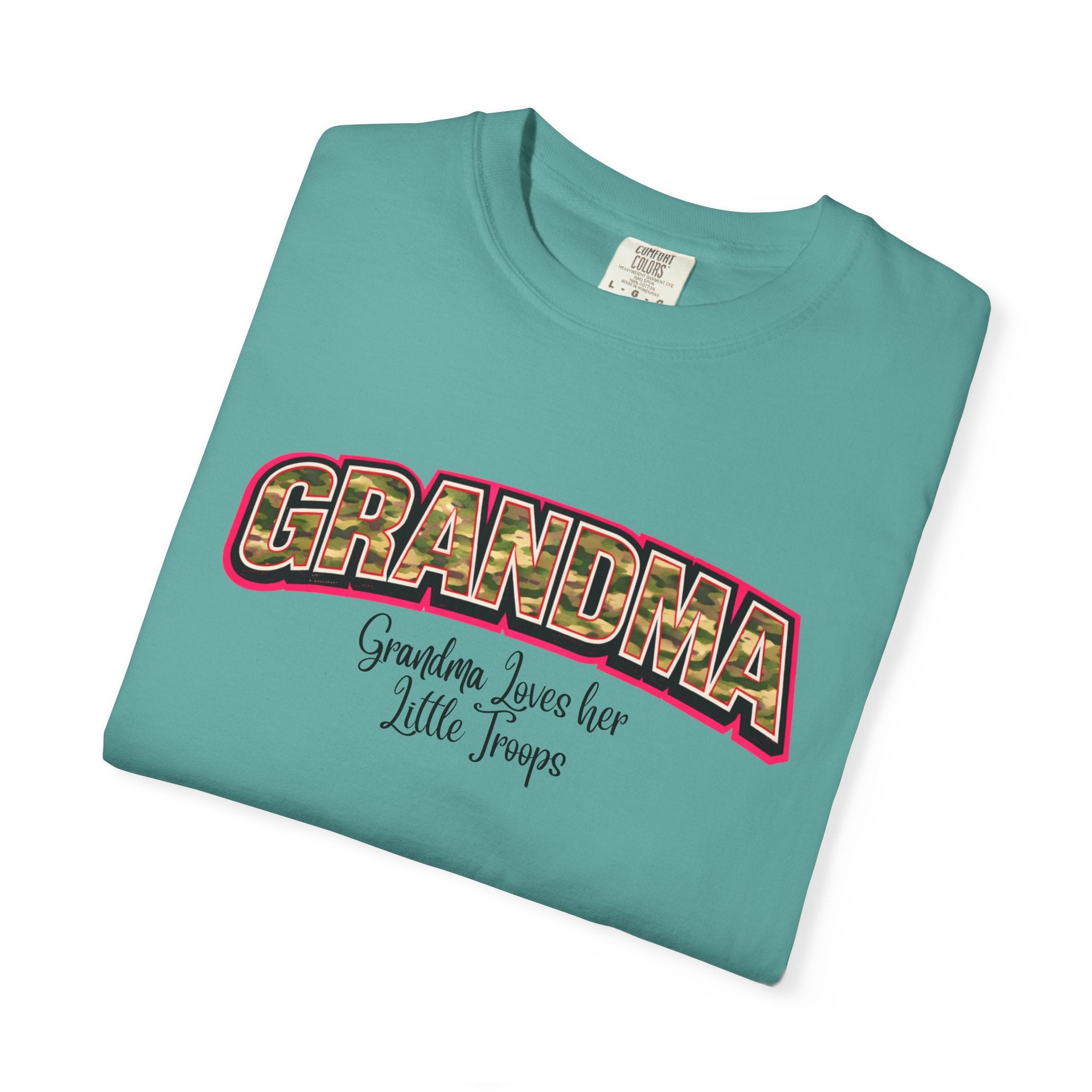 Grandma Floral Retro Tee — "Grandma: Grandkids Love Her a Little Teacup"