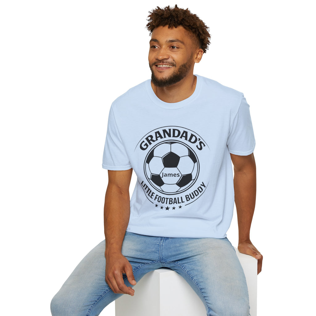 Grandad's Little Football Buddy T-Shirt — Personalized Soccer Dad/Grandpa Gift
