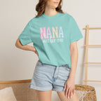 Nana Pastel Varsity T-Shirt — Soft Vintage Lettering Gift for Grandma (Mother's Day/Birthday)