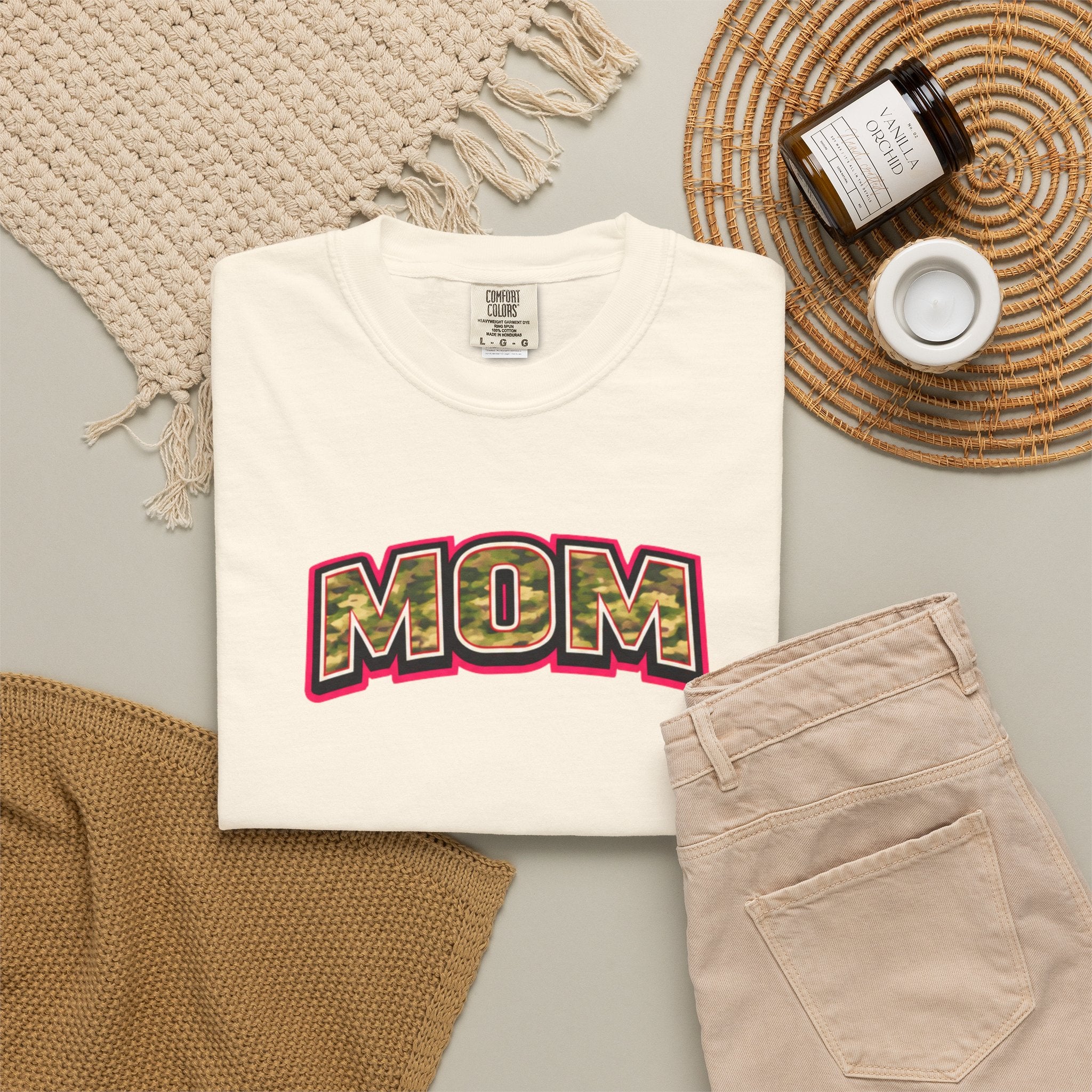MOM Camo Patch Graphic T-Shirt