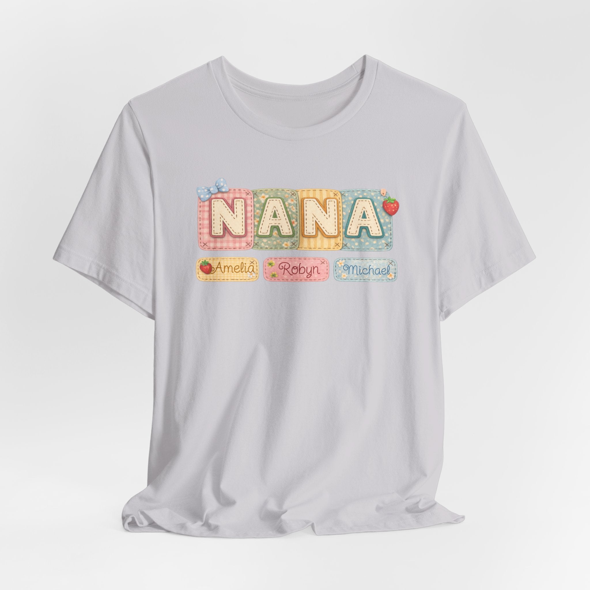 Nana Baby Blocks Tee — Personalized Grandmother Name Shirt