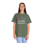Nana Pastel Rainbow Tee — 'NANA' Floral Outline Grandma T-Shirt