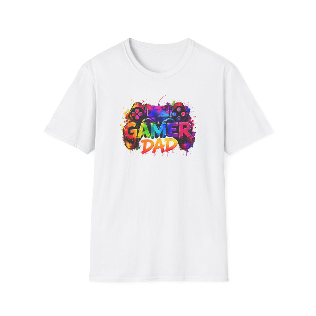 Gamer Dad Colourful Controller Design T-Shirt