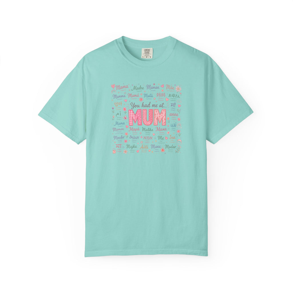 Mum Heartbeat T-Shirt — 'You Had Me at MUM' Floral Mother's Day Tee