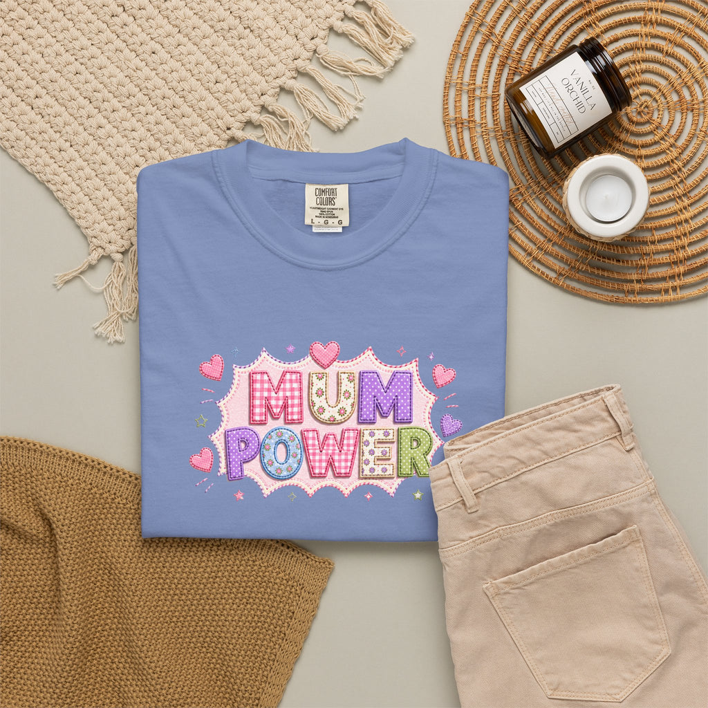 Mum Power T-Shirt — Cute Pink Heart Mothers Day Tee