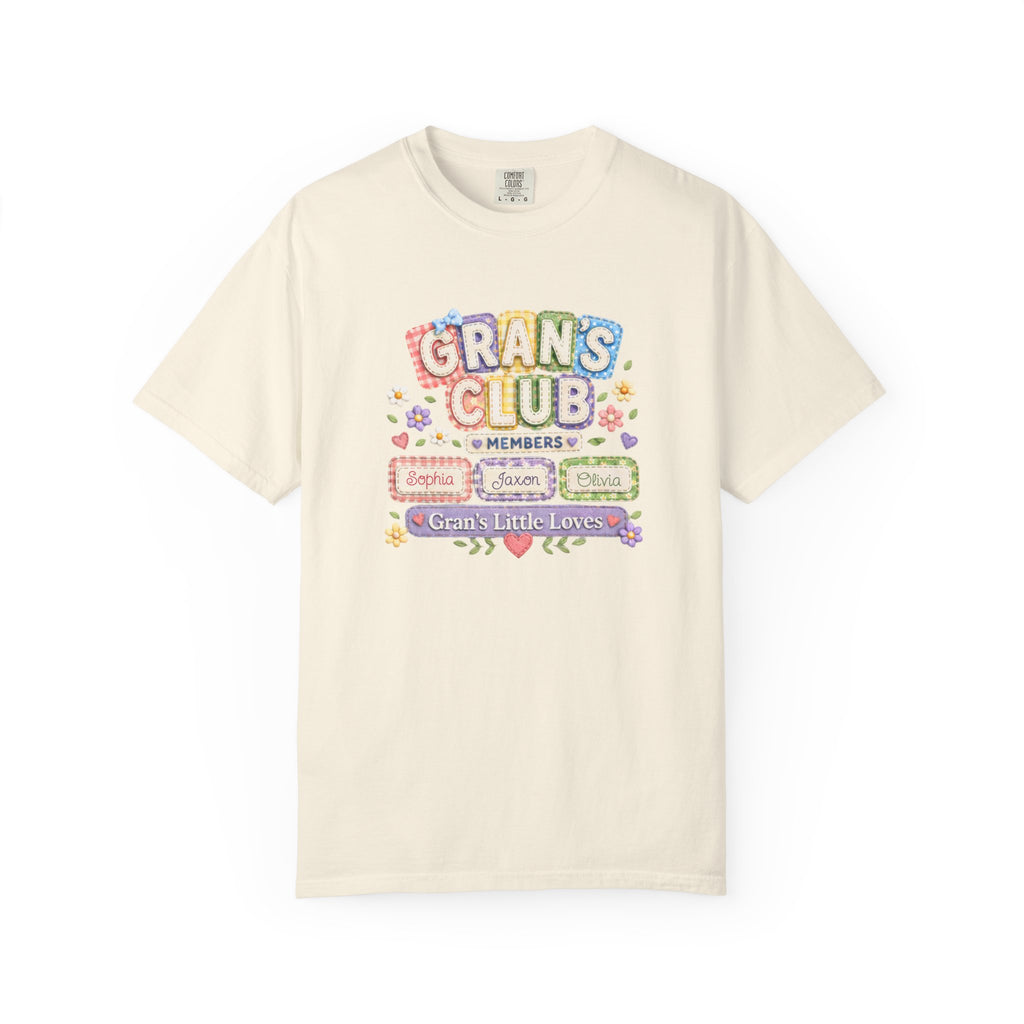 Grans Club T-Shirt – Personalized ‘Grans Club’ Family Names Tee