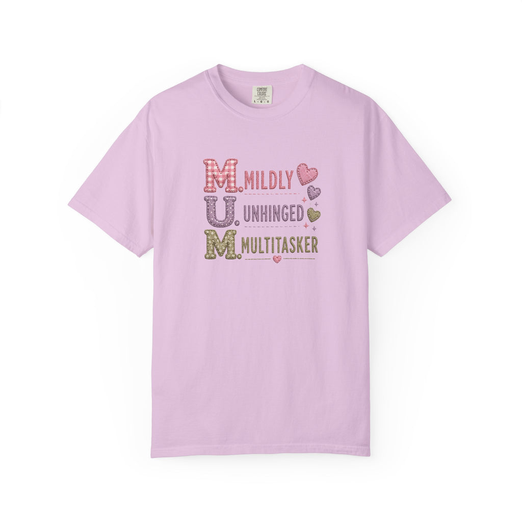 MUM Acronym T-Shirt – "Mildly Unhinged, Multitasker" Funny Mom Shirt